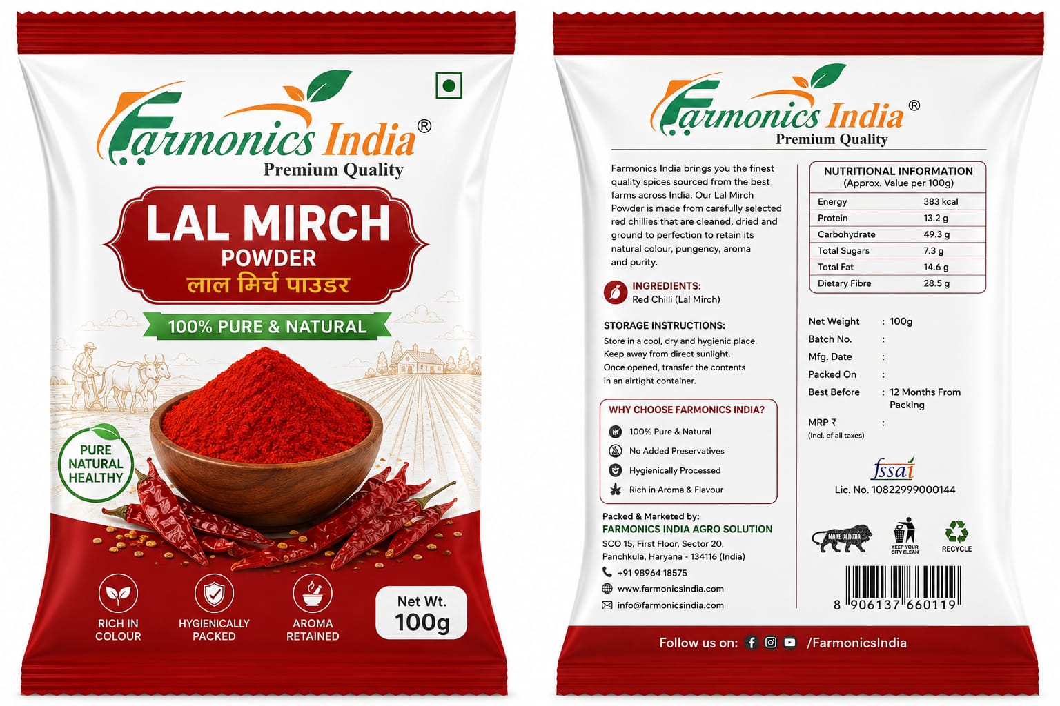 Farmonics India Lal Mirch Powder