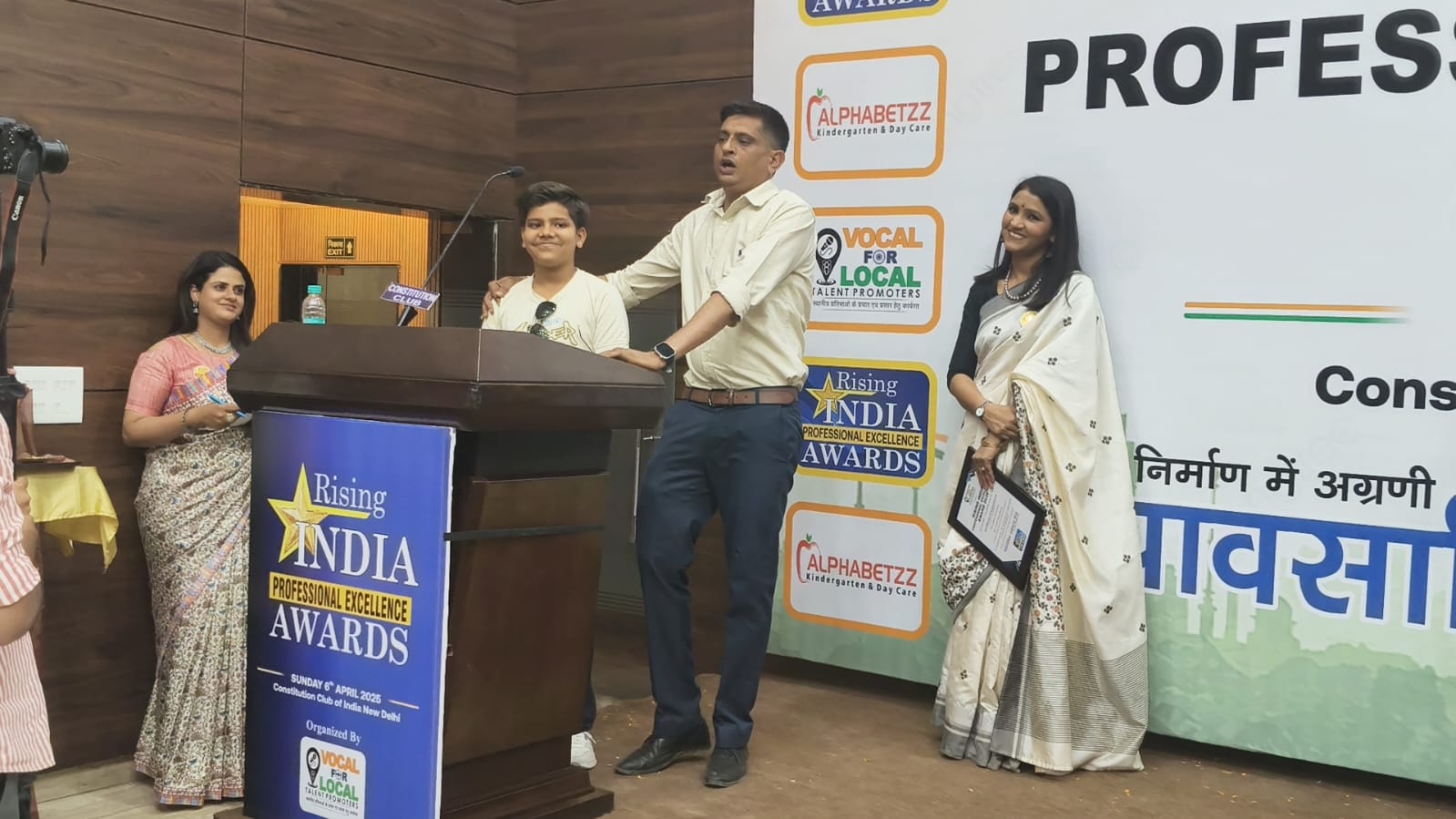 Farmonics India founder Anil Chaudhary addressing the Rising India Professional Excellence Awards ceremony