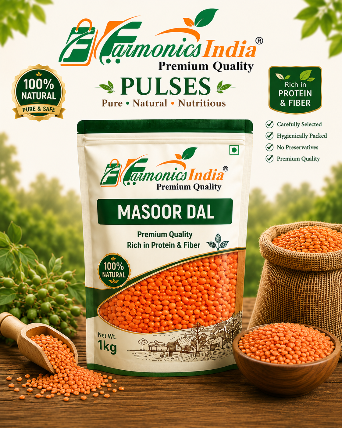 Farmonics India Masoor Dal